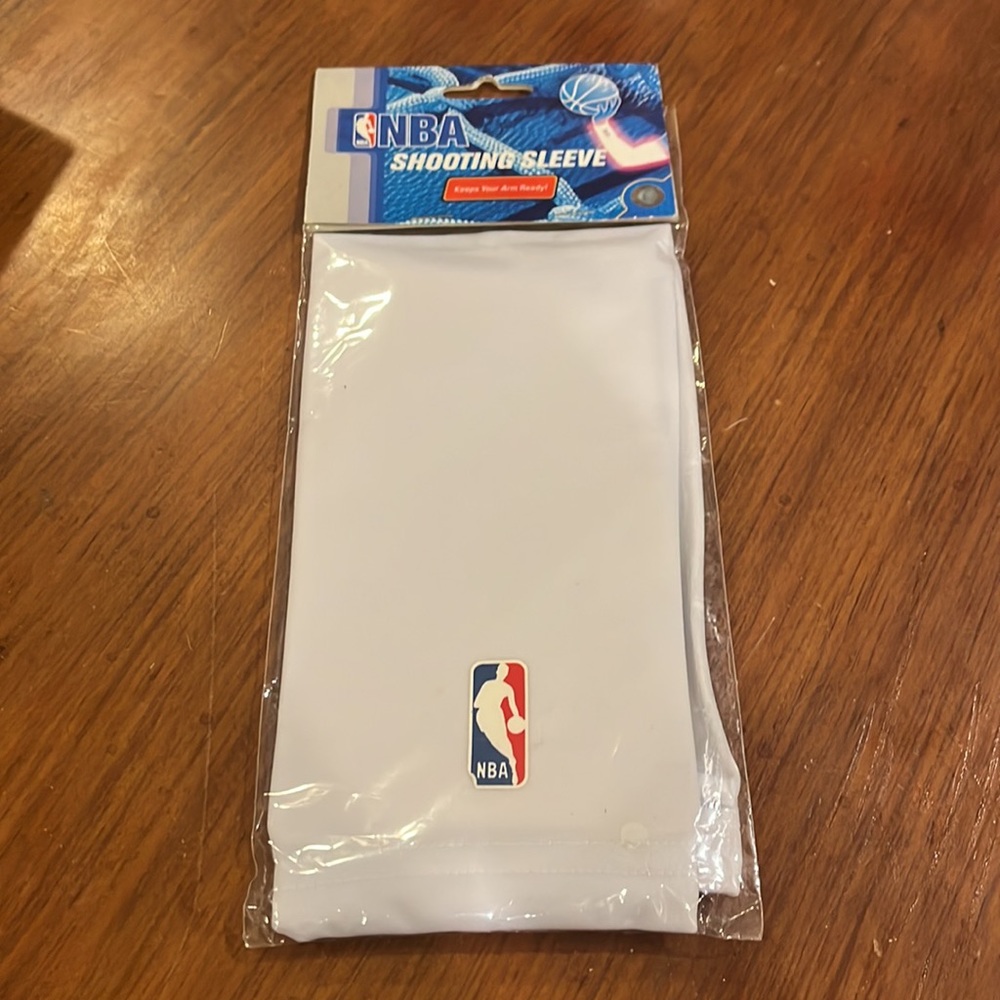 NBA Basketball Shooting Sleeve new Adult White Compression Arm Band